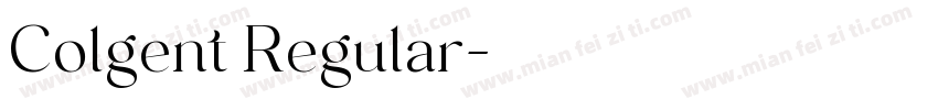 Colgent Regular字体转换